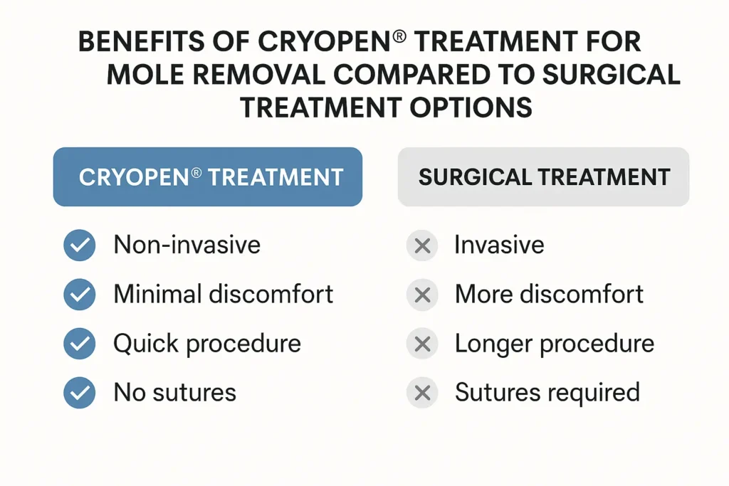 Benefits of professional mole-removal assessment at LA LIPO Hampton Hill